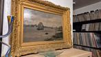Mooi schilderij Cor Noltee gezicht  Dordrecht vanaf papendre, Antiek en Kunst, Ophalen of Verzenden