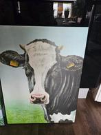 Mooie koeienprinten  op canvas!, Ophalen, Gebruikt, Schilderij, Minder dan 50 cm