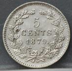 Mooie zilveren stuiver 1879 - 5 cent 1879 Willem 3, Postzegels en Munten, Munten | Nederland, Zilver, Koning Willem III, Losse munt