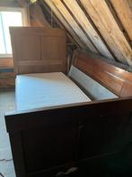 Gratis antiek bed met matras en lattenbodem 100 x 200 cm, Ophalen, Gebruikt, 90 cm, Eenpersoons