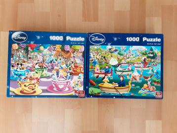 2 DISNEY PUZZELS  1000ST COMPLEET samen 5.00 euro  beschikbaar voor biedingen