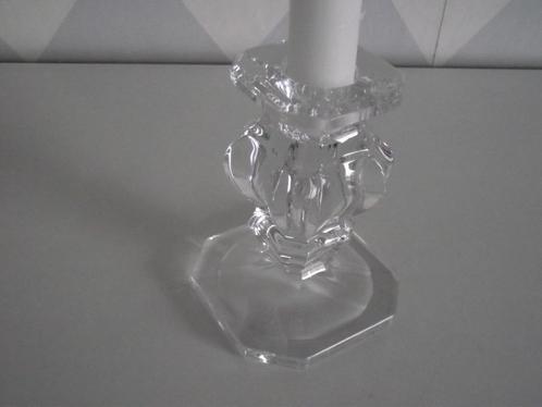 kristal kandelaar 10 cm Gorham Germany 1950-60 druppelscherm, Antiek en Kunst, Antiek | Kandelaars, Kristal, Ophalen of Verzenden