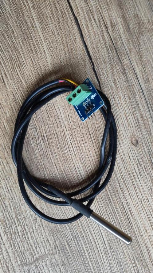 DS18B20 Waterdichte Temperatuursensor + Adapter, Doe-het-zelf en Verbouw, Thermostaten, Nieuw, Ophalen of Verzenden