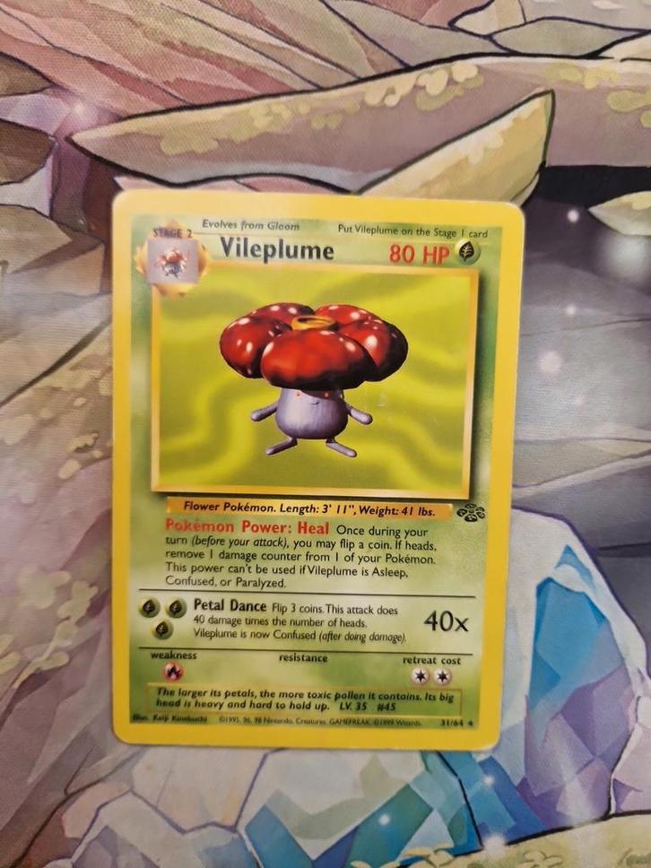 Vileplume 31/64 Jungle 1999 Wotc, Hobby en Vrije tijd, Verzamelkaartspellen | Pokémon, Gebruikt, Losse kaart, Ophalen of Verzenden