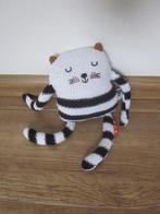Hema wit/zwart gestreepte gerstekorrel gebreide poes knuffel, Ophalen of Verzenden, Nieuw, Poes