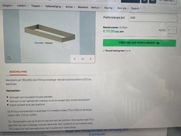 Kantplanken set 305x135 scharnierend nieuw beschikbaar voor biedingen
