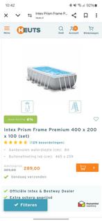 Intex zwembad 4 x 2 x 1 te koop, Tuin en Terras, Ophalen, 200 tot 300 cm, 80 tot 120 cm, Zo goed als nieuw
