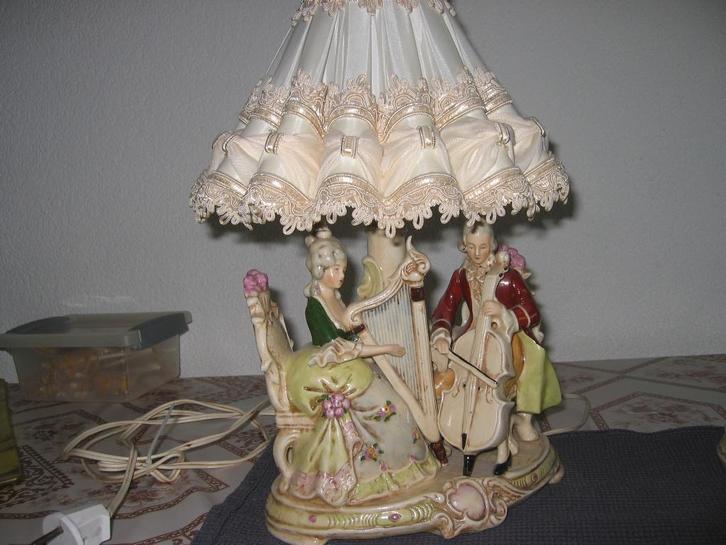 mooie gave porseleine graffenthal tafellamp keur, Antiek en Kunst, Antiek | Porselein, Ophalen of Verzenden