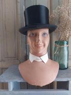 Antiek mannequin hoofd ,marotte,Papier-mache SIEGEL,Napoleon, Ophalen of Verzenden