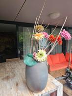 prachtige buitenpot met kunstbloemen, Tuin en Terras, Ophalen, Gebruikt, Rond, Minder dan 25 cm