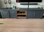 Teak houten tv kast 220x52,5x53 cm, Ophalen, Zo goed als nieuw, 25 tot 50 cm