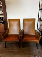 2 vintage fauteuils, Huis en Inrichting, Fauteuils, Hout, Gebruikt, Ophalen of Verzenden, 75 tot 100 cm