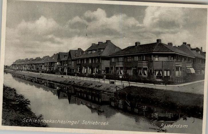 Schiebroek Schiebroekschesingel  st 1934 uitg B.M.S.R., Verzamelen, Ansichtkaarten | Nederland, Gelopen, Zuid-Holland, 1920 tot 1940