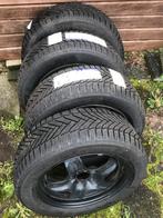 Winterbanden Michelin 215/55/R16 op stalen velgen, Ophalen, 215 mm, 16 inch, Banden en Velgen