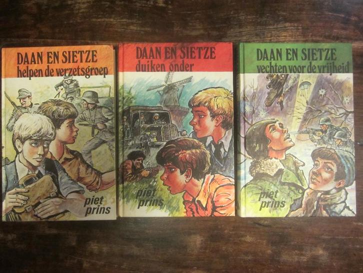 Piet Prins 2x Daan en Sietze /helpen verzetsgroep/duiken, Boeken, Kinderboeken | Jeugd | 10 tot 12 jaar, Gelezen, Ophalen of Verzenden