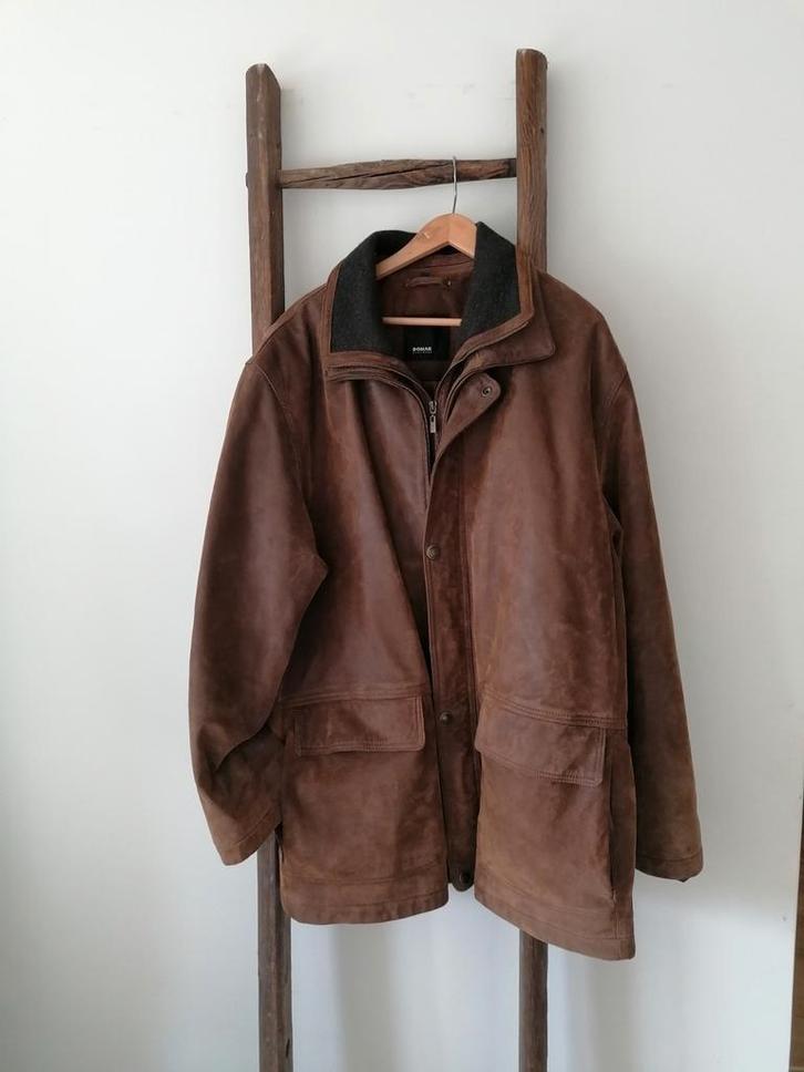 Leren winterjas jas Donar 58 XXL, Kleding | Heren, Jassen | Winter, Zo goed als nieuw, Overige maten, Bruin, Ophalen of Verzenden