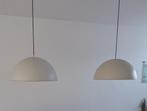 2x Hanglamp halve witte bol diameter 50cm, Ophalen, Zo goed als nieuw, Metaal, Modern