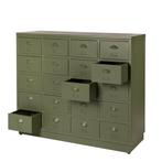 SHOWROOM Refurbished Apothekerkast Vintage Ladekast Groen, Info@dehanzeherten.nl, 100 tot 150 cm, 5 laden of meer, Nieuw