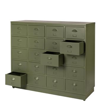 SHOWROOM Refurbished Apothekerkast Vintage Ladekast Groen beschikbaar voor biedingen