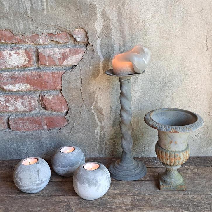 Gietijzeren kandelaar vaas vaasje 3 theelichthouder *Etage3*, Huis en Inrichting, Woonaccessoires | Overige, Gebruikt, Ophalen of Verzenden