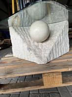 Travertine/mactanstone coffeetable, Huis en Inrichting, Tafels | Salontafels, Ophalen of Verzenden, Gebruikt