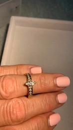 Diamanten ring, verlovingsring, sieraden, Sieraden, Tassen en Uiterlijk, Ringen, Verzenden, Zo goed als nieuw, 17 tot 18, Met edelsteen