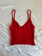 Rode Bershka Top / Hemdje - Maat M, Maat 38/40 (M), Zo goed als nieuw, Zonder mouw, Rood