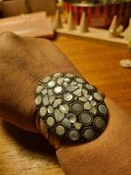 Vintage Machete Armband Mozaïek Parelmoer, Sieraden, Tassen en Uiterlijk, Armbanden, Overige materialen, Gebruikt, Blauw, Ophalen of Verzenden