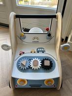 Loopwagen Vertbaudet hout wit en blauw, Ophalen, Gebruikt, Duw- of Trekspeelgoed