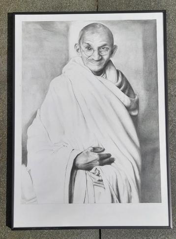 Gandhi (51x71cm) potloodtekening