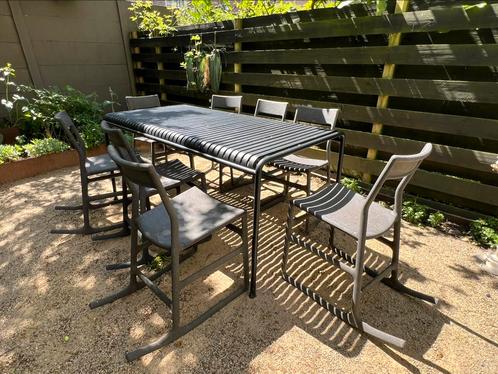 Hay Palissade tuintafel - Anthracite, Tuin en Terras, Tuintafels, Gebruikt, Rechthoekig, Metaal, Ophalen