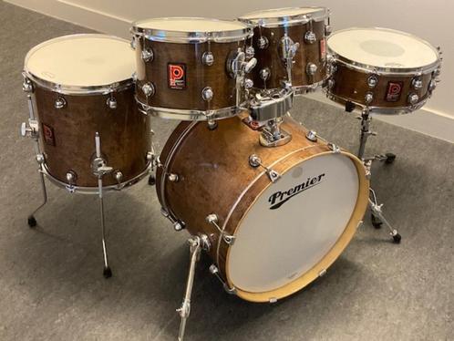 Compleet drumstel 'Premier' met prachtige set bekkens, Muziek en Instrumenten, Drumstellen en Slagwerk, Gebruikt, Premier, Ophalen