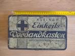 Vintage Duitse verbanddoos met EHBO boekje verbandtrommel, Ophalen of Verzenden, Zo goed als nieuw, Overige