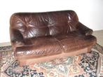 kens 2 zits bank, echt leder, Huis en Inrichting, Ophalen, Gebruikt, Tweepersoons, Rechte bank