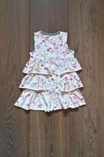 ZGAN: schattig zomers wit gebloemd stroken jurkje; mt 80, Kinderen en Baby's, Babykleding | Maat 80, Meisje, Jurkje of Rokje, Ophalen of Verzenden