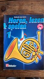 Horen, lezen & spelen - lesboek 1- hoorn (F), Muziek en Instrumenten, Gebruikt, Overige genres, Les of Cursus, Ophalen of Verzenden