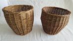 2 rieten manden/stofdoekenmandjes  #165, Gebruikt, Mand, Rond, Ophalen of Verzenden