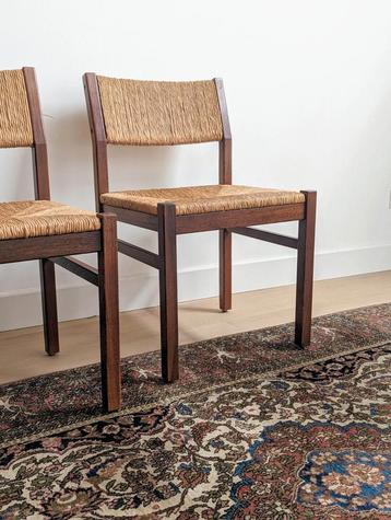 Cees Braakman Pastoe eetkamerstoelen pitriet 2x  beschikbaar voor biedingen