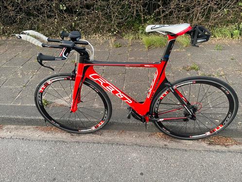 Felt b2 triathlon carbon fiets mt 56 uniek van 1e eign., Fietsen en Brommers, Fietsen | Racefietsen, Zo goed als nieuw, Overige merken