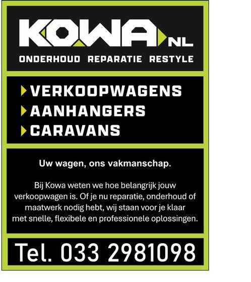 KOWA   ONDERHOUD- REPARATIE-RESTYLE, Zakelijke goederen, Partijgoederen en Retail | Verkoopwagens, Ophalen of Verzenden