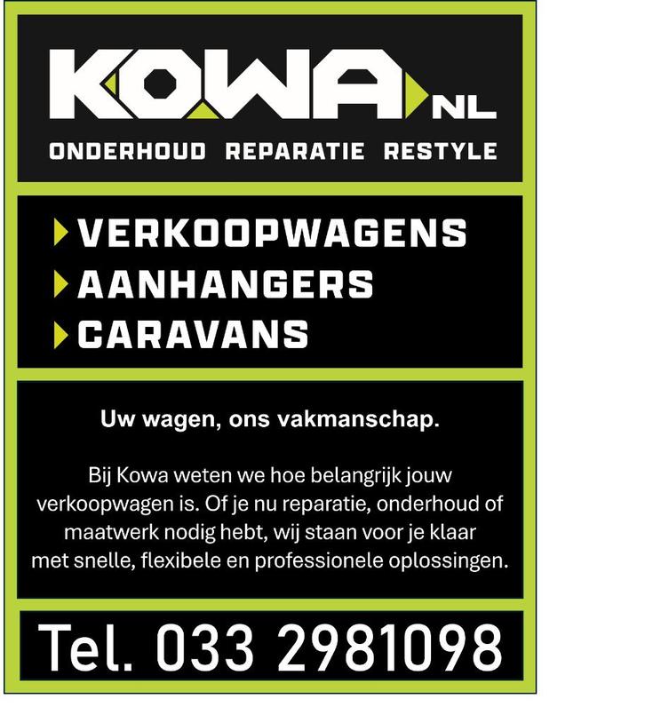 KOWA   ONDERHOUD- REPARATIE-RESTYLE, Zakelijke goederen, Partijgoederen en Retail | Verkoopwagens, Ophalen of Verzenden