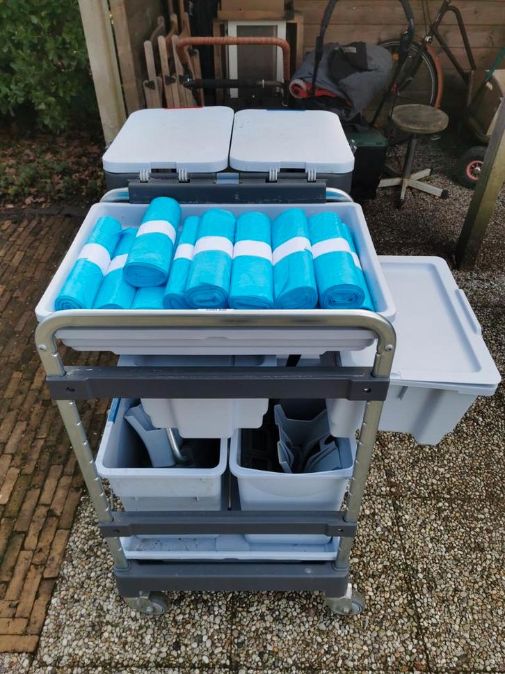 Vileda schoonmaakkar - werkwagen - materiaalwagen, Huis en Inrichting, Schoonmaakartikelen, Dweilemmer, -bak, of -wagen, Ophalen of Verzenden