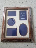 houten fotolijst met dubbel passe partout 5 vakjes nieuw, Ophalen of Verzenden, Nieuw