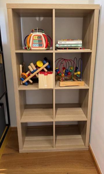 2x Kallax 8 vaks open kast vakkenkast 4x2 lichtbruin ikea beschikbaar voor biedingen