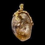 Hanger - 14 Krt. goud - Met rutielkwarts - 6x3,5 cm, Sieraden, Tassen en Uiterlijk, Overige voorstellingen, N.v.t., N.v.t., Ophalen of Verzenden