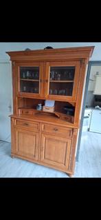 Houten buffetkast met glazen deuren, Ophalen of Verzenden