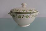 Kommetje met deksel en blader-bes motief, Ophalen of Verzenden, Gebruikt, Overige stijlen, Overige typen