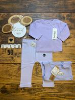 Baby girl setje lila shirtje, broekje, romper maat 50, Kinderen en Baby's, Babykleding | Maat 50, Ophalen of Verzenden, Nieuw