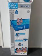 Nieuw Bestway Steel Pro zwembad 3x2m + Crivit afdekzeil, Ophalen, Nieuw, 200 tot 400 cm, Rechthoekig