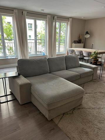 IKEA KIVIK 3-zits bank + chaise longue (tallmyra wit/zwart)